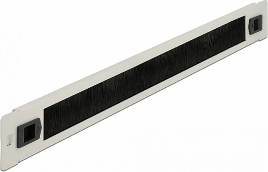 Panel menaxhimi kabllosh DeLOCK 19" 1U, brushë, pa vegla, gri/zi