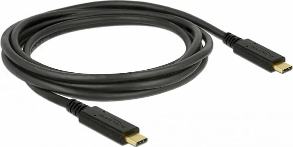 Kabllo USB-C DeLOCK 83668, 2 m, USB 3.2 Gen 1, 5 Gbit/s, 3 A, e zezë