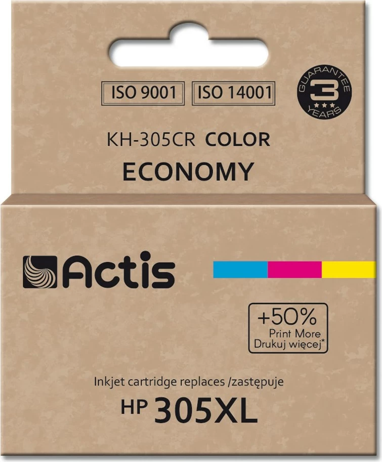 Bojë zëvendësese Actis KH-305CR ink për HP 305XL 3YM63AE, 18ml, tri ngjyrëshe