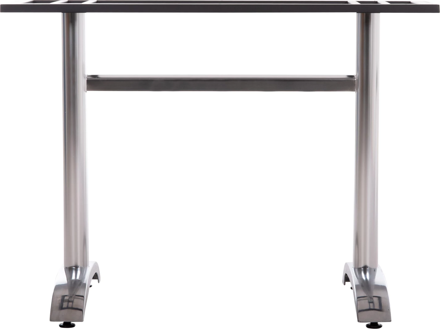 Baza dyshe për tavolinë, metal krom, me rregullues lartësie, 100x60x73cm