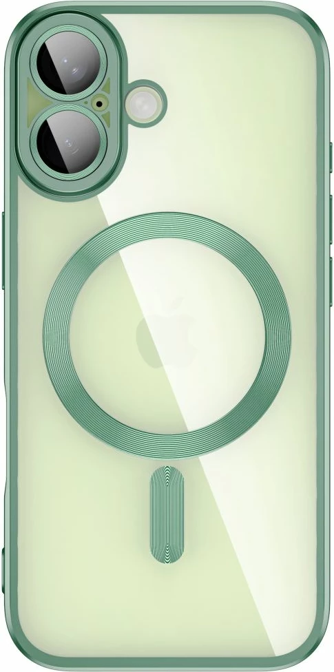 Mbështjellës Tech-Protect MagFlex MagSafe për iPhone 17, TPU, transparent, mbrojtje lente, Matte Green, 1 copë