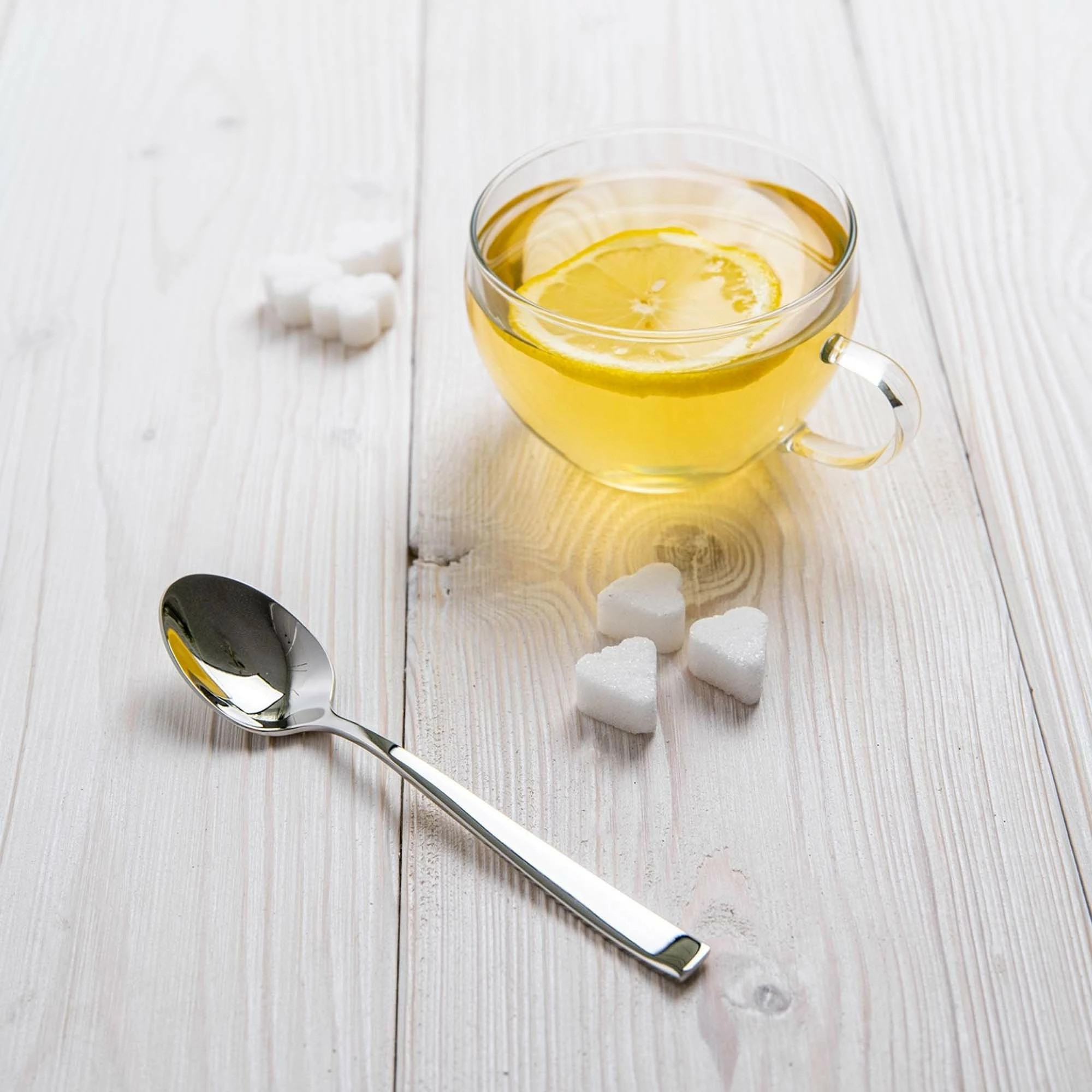 Lugë çaji OVE Garda 146 mm, inox 18/10, set 12 copë, argjendi