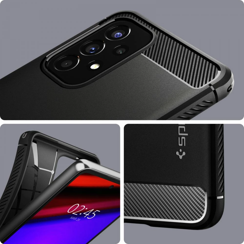 Mbështjellës Spigen Rugged Armor për Samsung Galaxy A53 5G, i zi