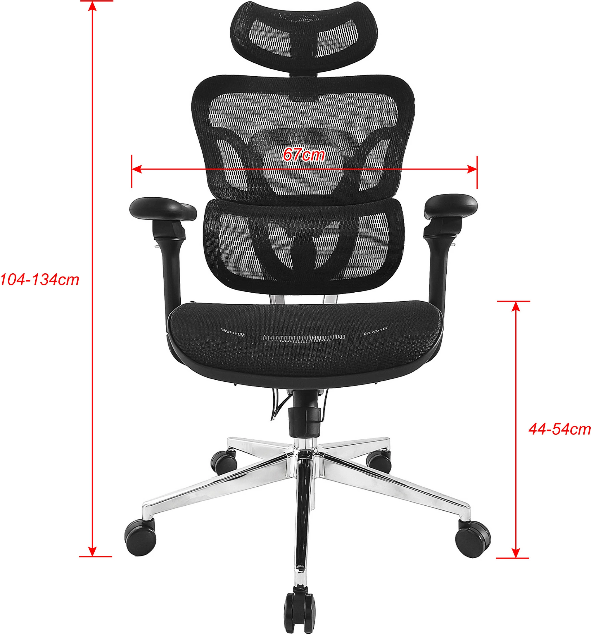 Karrige zyre ergonomike EQUIP, mesh, mbështetëse koke, mbështetëse krahu 3D, 150 kg, e zezë