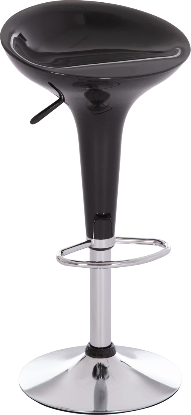 Karrige për bar rrotulluese DAISY, ABS e zezë, 44x38x85cm, set prej 2 copash