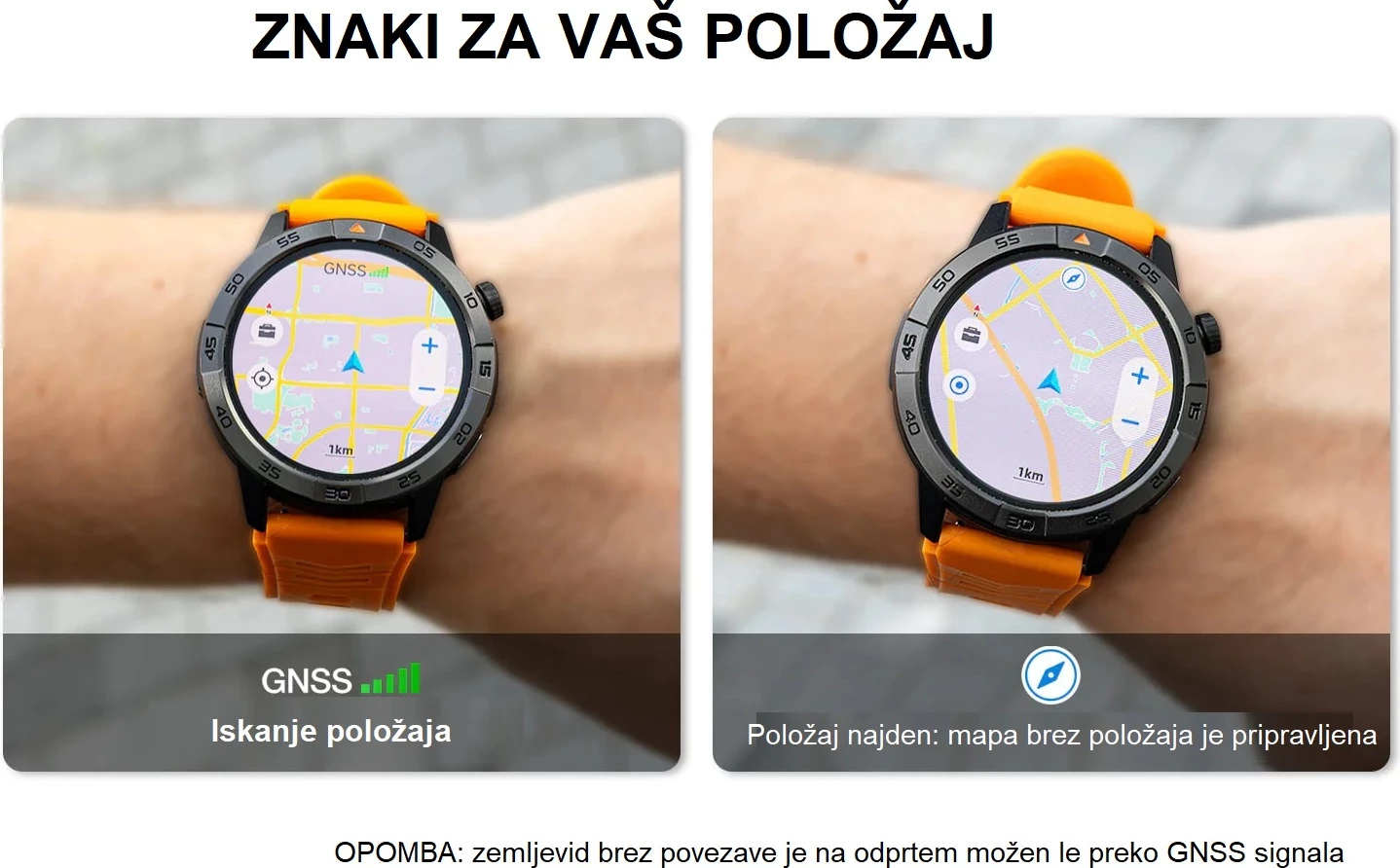 Smartwatch AGM Legion Pro 24166, GPS, harta offline, 5ATM, IP67, MIL-STD-810H, AMOLED 1.43\" 60Hz, Bluetooth thirrje, set me 2 rripa (portokalli neon + zi), i zi