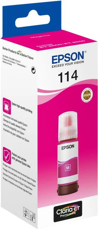 Bojë printeri, Epson, 114 EcoTank (C13T07B340), 70 ml, Claria ET Premium, magenta