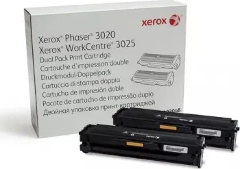 Toner XEROX 106R03048 për Phaser 3020 / WorkCentre 3025, 3000 faqe (2x1500), paketë 2 copë, i zi