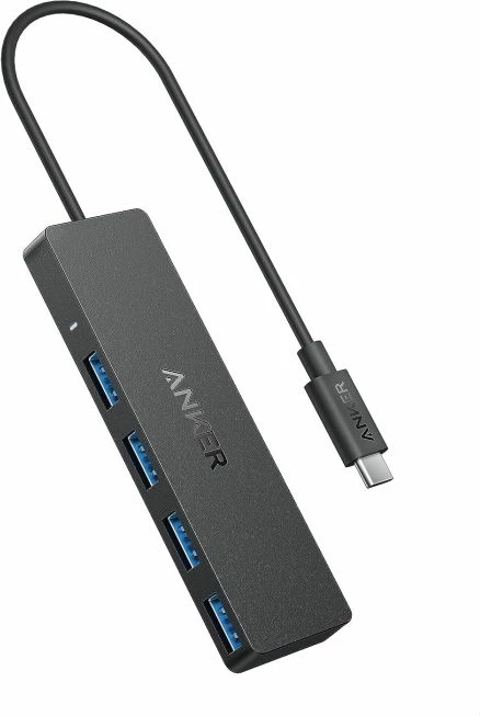 Hub USB-C ANKER Ultra Slim A8309G11, 4-port USB-A, 5 Gbps, kabllo 20 cm, i zi