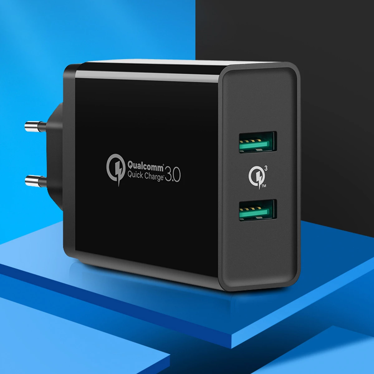 Karikues muri Ugreen CD161, 2x USB-A, 36W, QC3.0, i zi