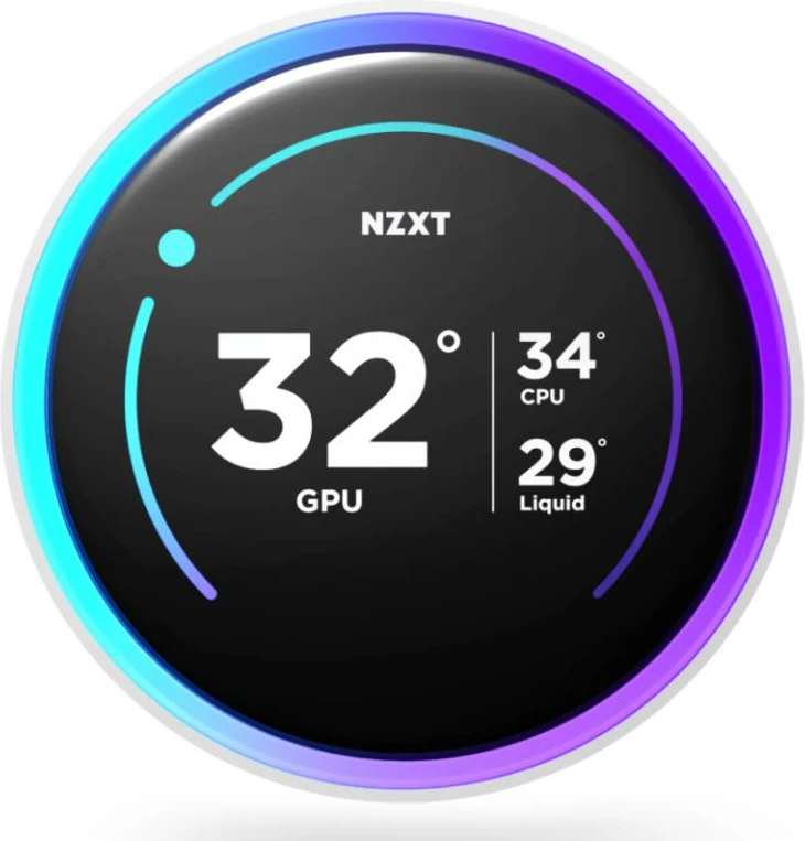 Ftohës ujor AIO CPU, NZXT Kraken Elite 280 RGB 2024 RL-KR28E-W2, 280mm, AMD AM4, i bardhë