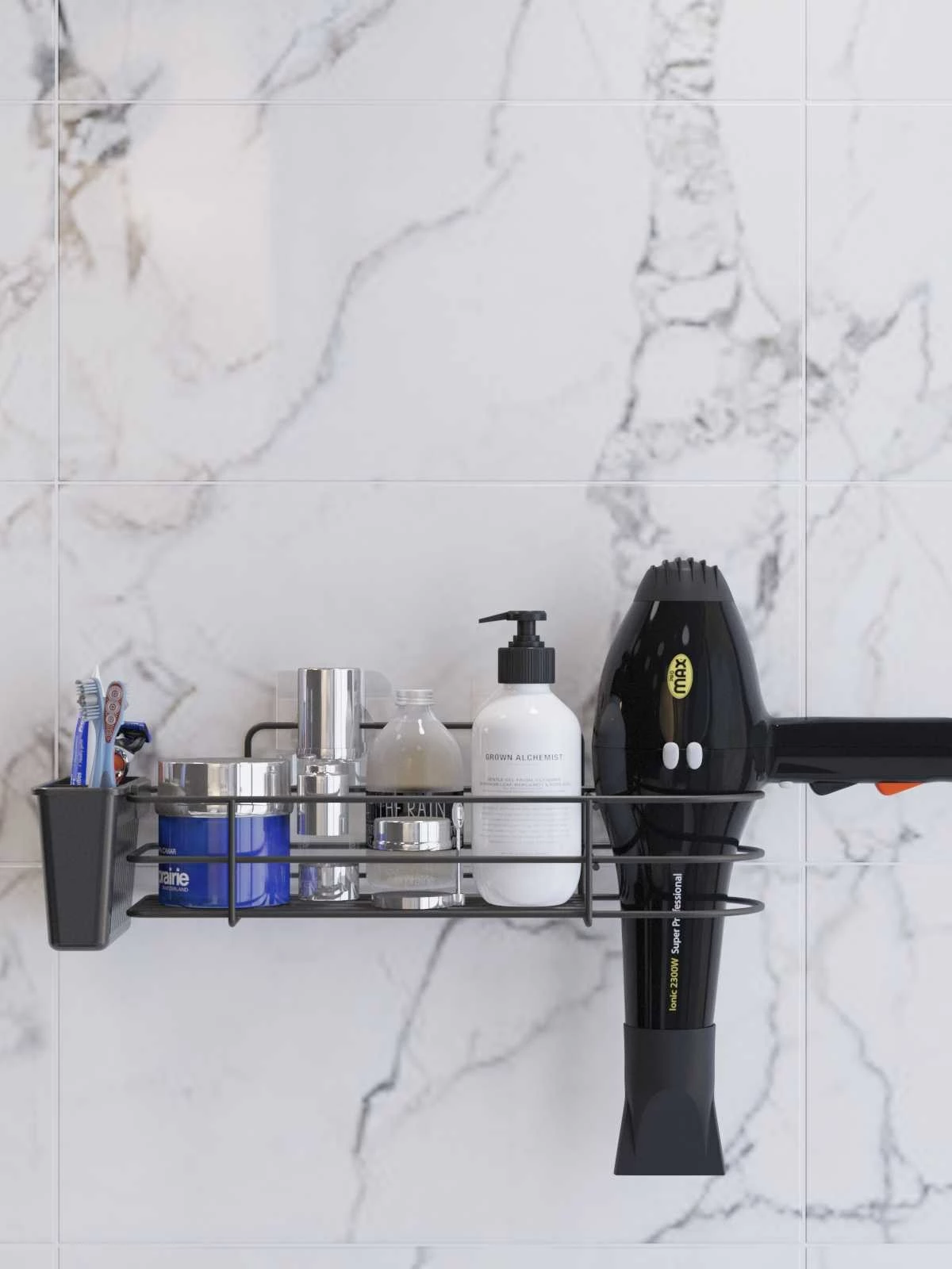 Organizues banjoje metalik, ngjyrë e zezë, Hermia SY302K, 9x36x12cm