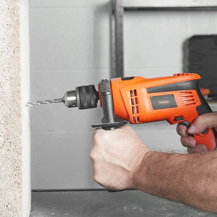 Burmashinë goditëse (rotary hammer) VONHAUS 3500151 710W, mandrinë 13mm, 0-2600 rpm, set me 9 shpona + kuti, portokalli/zi