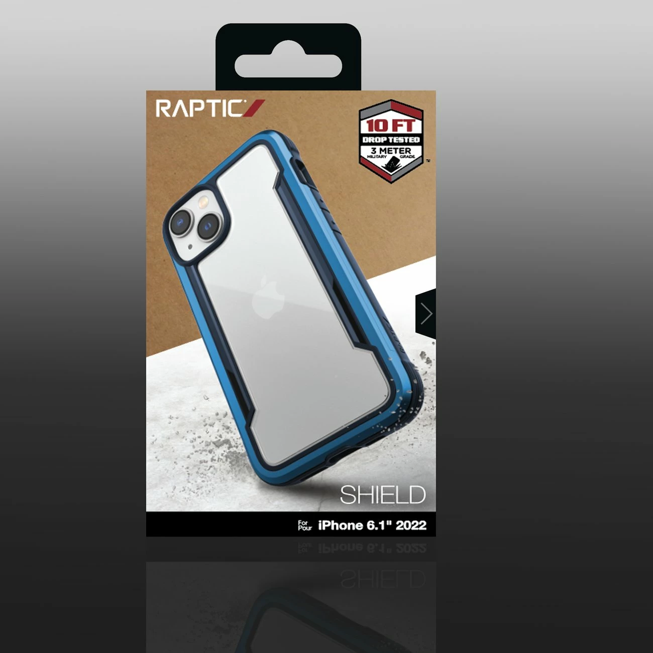Mbështjellës Raptic X-Doria Shield për iPhone 14, MagSafe, Transparent/Blue