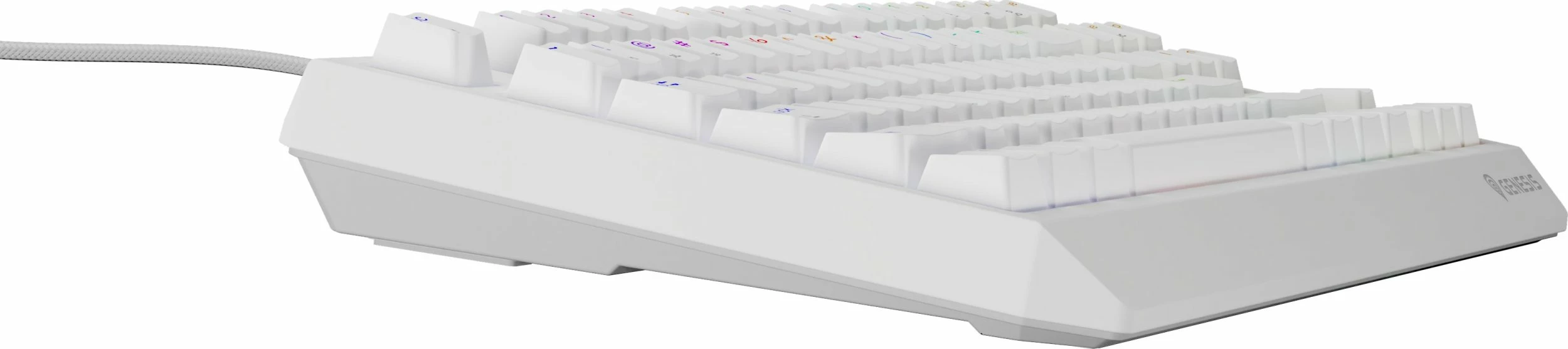 Tastierë gaming mekanike GENESIS Thor 230 TKL Wireless (NKG-2165), Outemu Red, RGB, USB/Bluetooth/2.4GHz, e bardhë