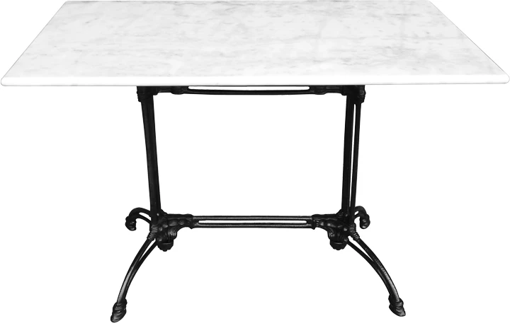 Tavolinë mermeri Zosal, ngjyrë bardhë-e zezë, 110x70x71.8cm