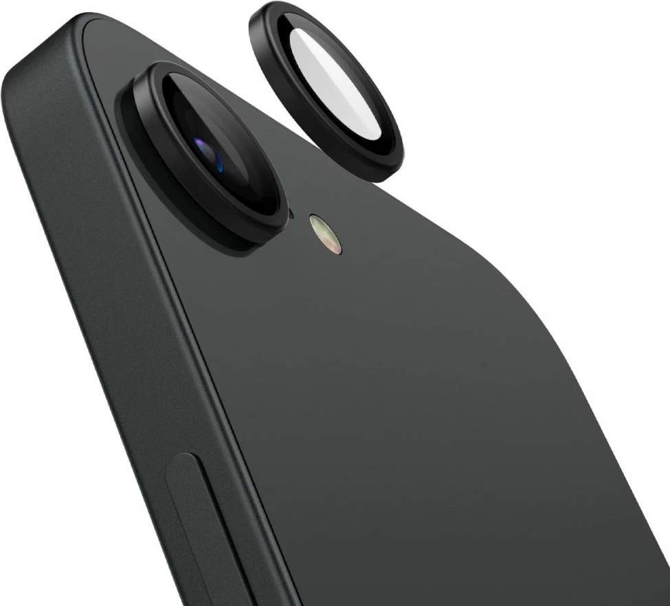 Mbrojtës xhami për kamerë Spigen Optik Pro GLAS.TR Ez Fit, për iPhone 16e, 2 copë, Zi