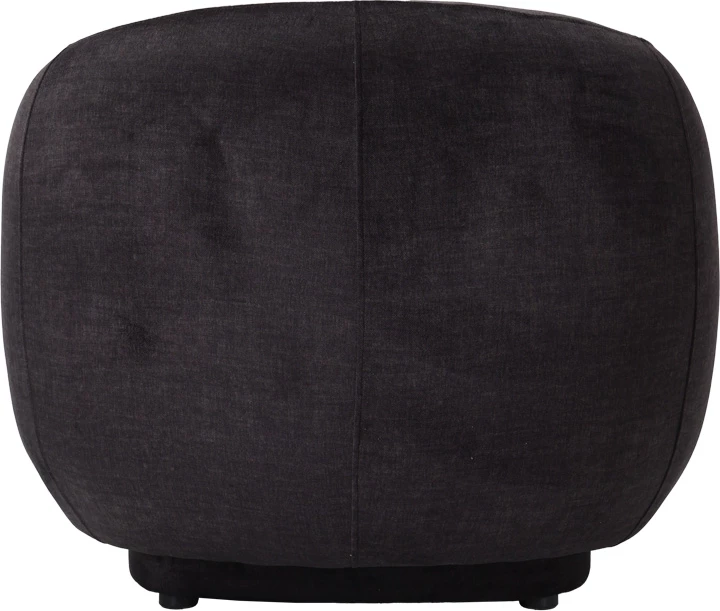 Fotel Freya, material ngjyrë gri e errët, 93x87x76cm