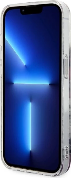 Mbështjellës Guess GUHMP14LHCFWSP për iPhone 14 Pro 6.1", Flower MagSafe, rozë