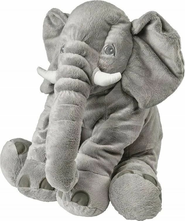 Jastëk lodër pelushi elefant, Gotel B48L, 70 cm, gri