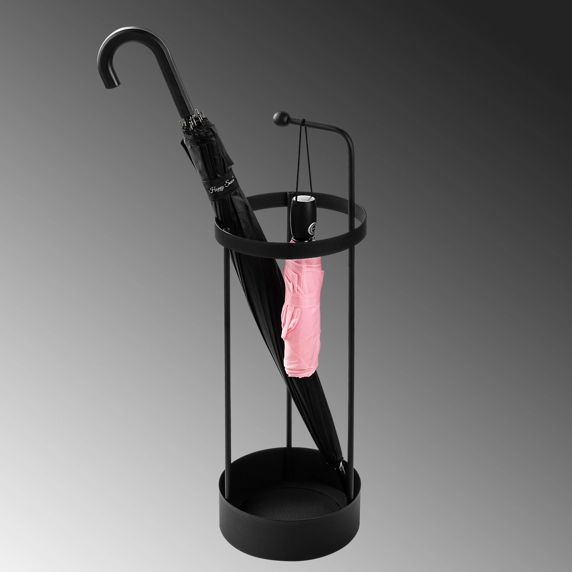 Stendë për ombrella, metalike, ngjyrë e zezë, Evila Originals, 22x22x67cm