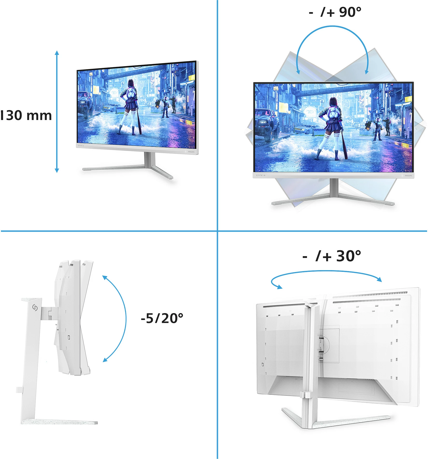 Monitor gaming Philips Evnia 27M2N5201P/00, 27", Full HD, Fast IPS, 260Hz, 1ms, HDR
