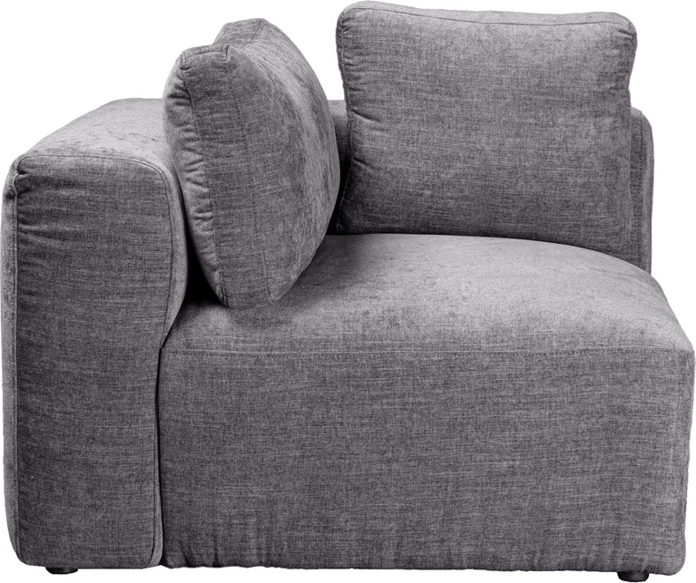 Karrige këndi BOX me krah të kthyeshëm, gri Vogue 14, 107x107x85cm