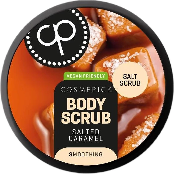 Scrub për trup për femra Cosmepick Salt Peeling me karamel të kripur, 250g