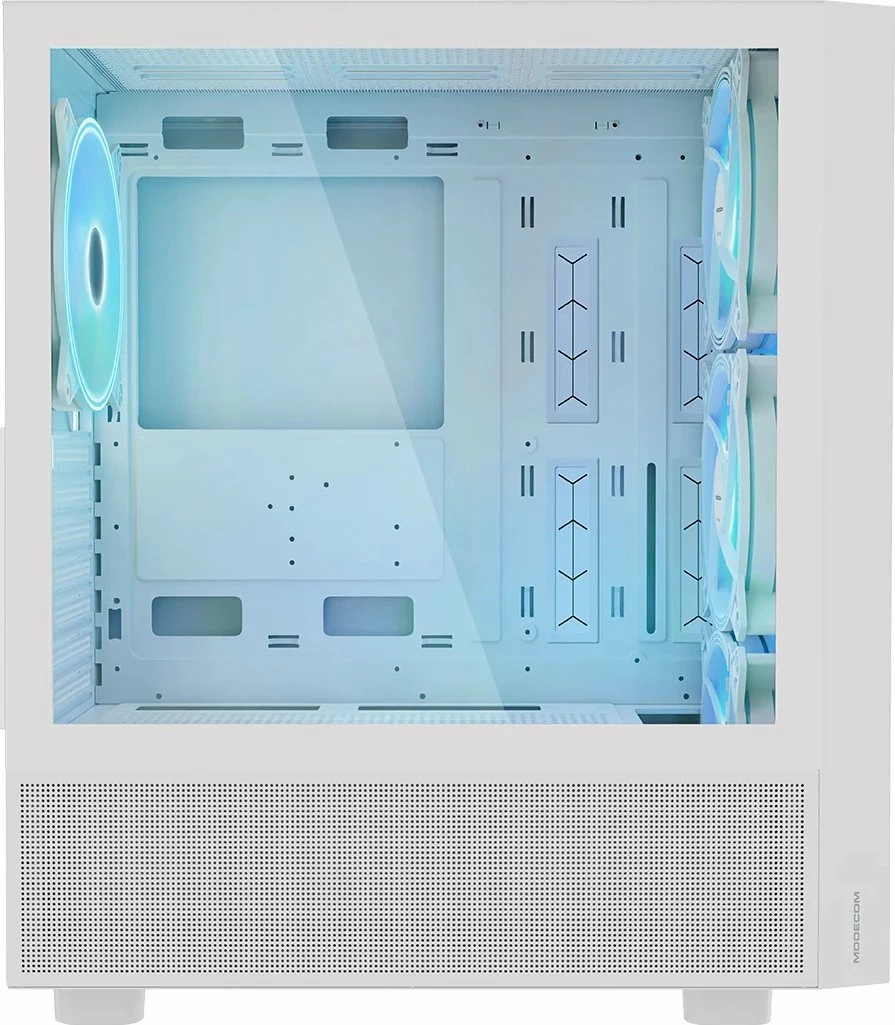 Kasë Modecom Breeze ARGB Flow AT-BREEZE-MG-ARGB-20-000000-0002, Midi Tower ATX/mATX, 4x140mm ARGB, USB-C, e bardhë