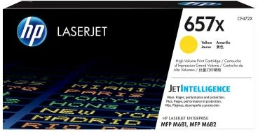 Toner HP 657X CF472X rendiment i lartë, për LaserJet Enterprise MFP M681/M682, e verdhë