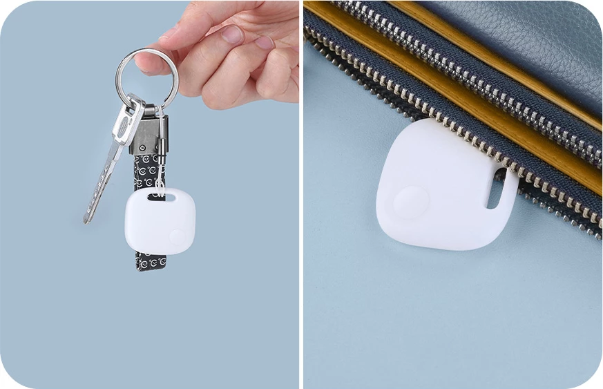 GPS tracker i mençur Baseus T2 Pro për çelësa, çantë, fëmijë, i bardhë