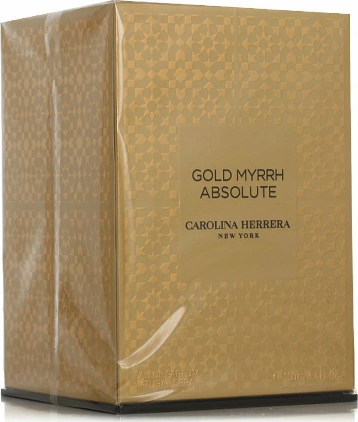 Parfum unisex Carolina Herrera Gold Myrrh Absolute EDP 100 ml, ngjyrë ari