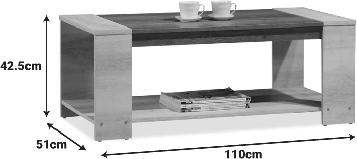 Set mobiljesh për dhomë dite studentore Atmos, divan-krevat dhe tavolinë, 2 copë