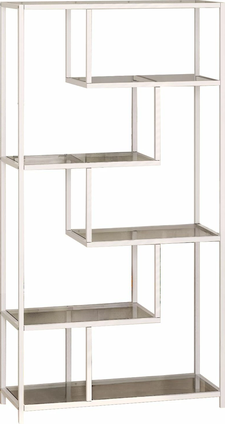 Raft librash Skye Decor, i bardhë, transparent, By-30