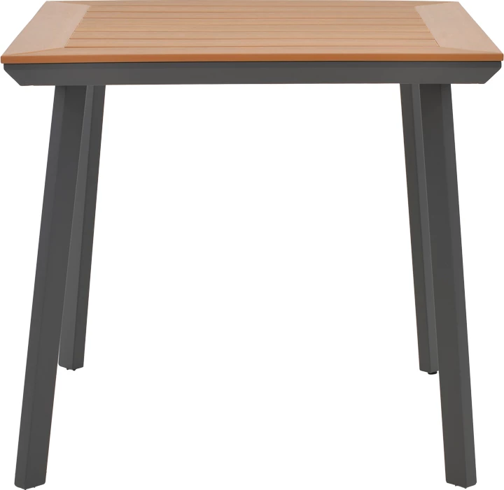 Tavolinë me karrige Synergy-Vitality set prej 3 copash alumini dhe kompensatë ngjyrë natyrale 80x80x74cm