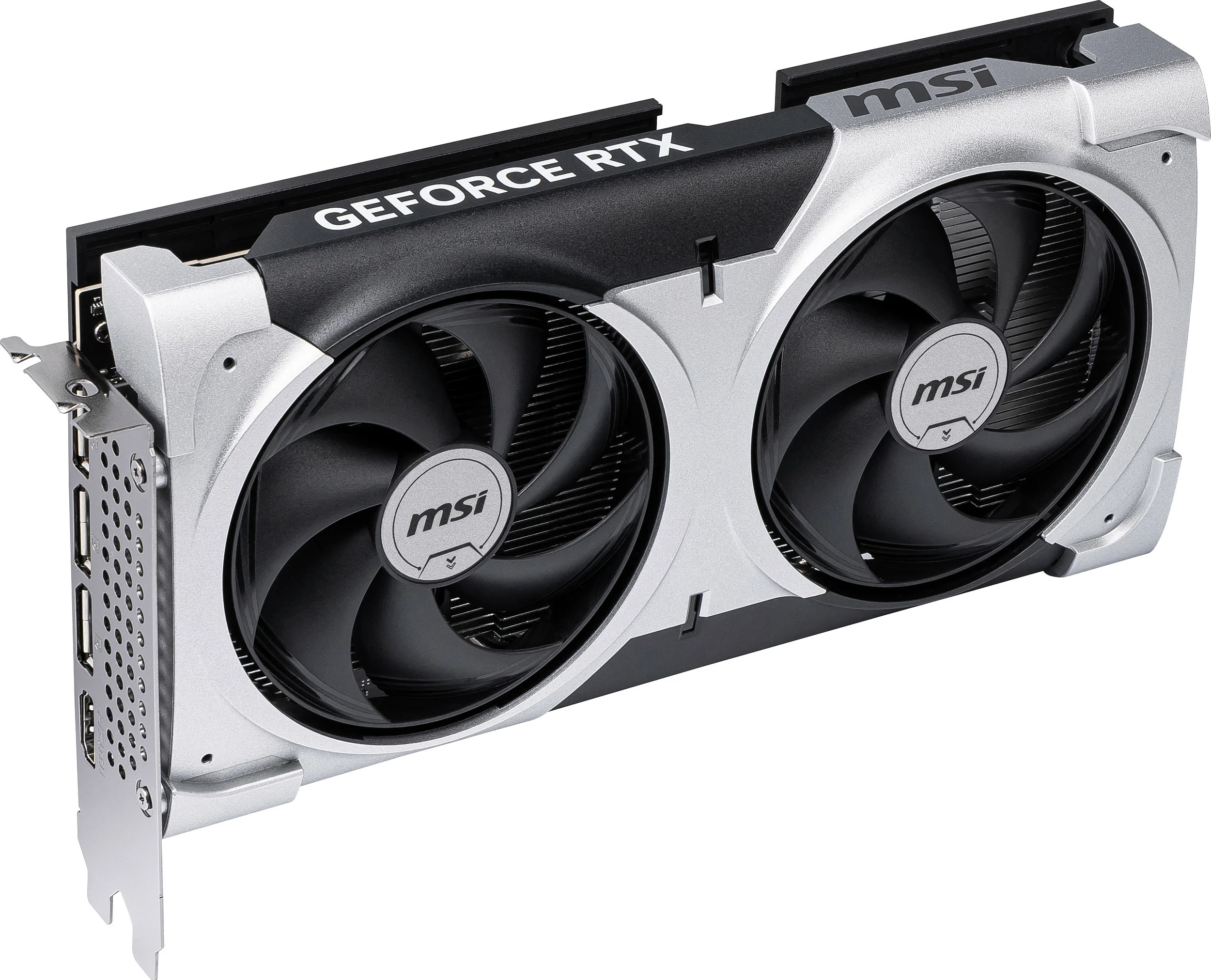 Kartelë grafike MSI RTX 5060 Ti Ventus 2X OC 8GB GDDR7, argjendtë