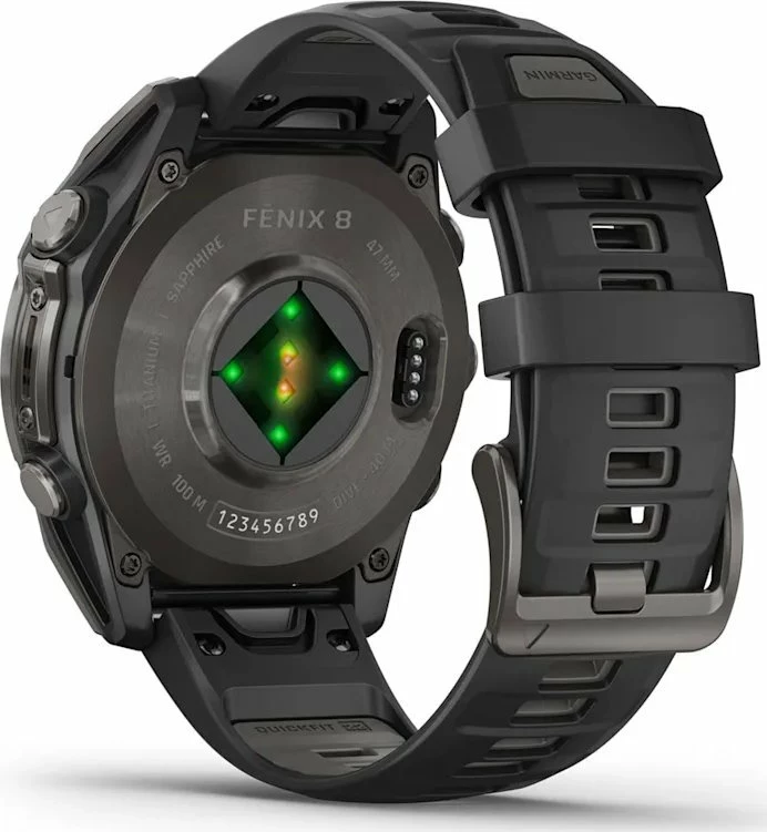 Smartwatch Garmin Fenix 8 AMOLED (010-02904-21) 1.4\" GPS NFC 10 ATM, e zezë