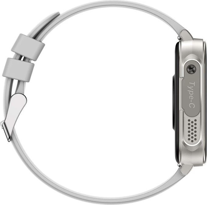 Smartwatch, Colmi P80, 1.83" HD 60 Hz, thirrje me Bluetooth, 100+ moda sportive, matje HR/SpO2, IP67, USB-C, argjendtë