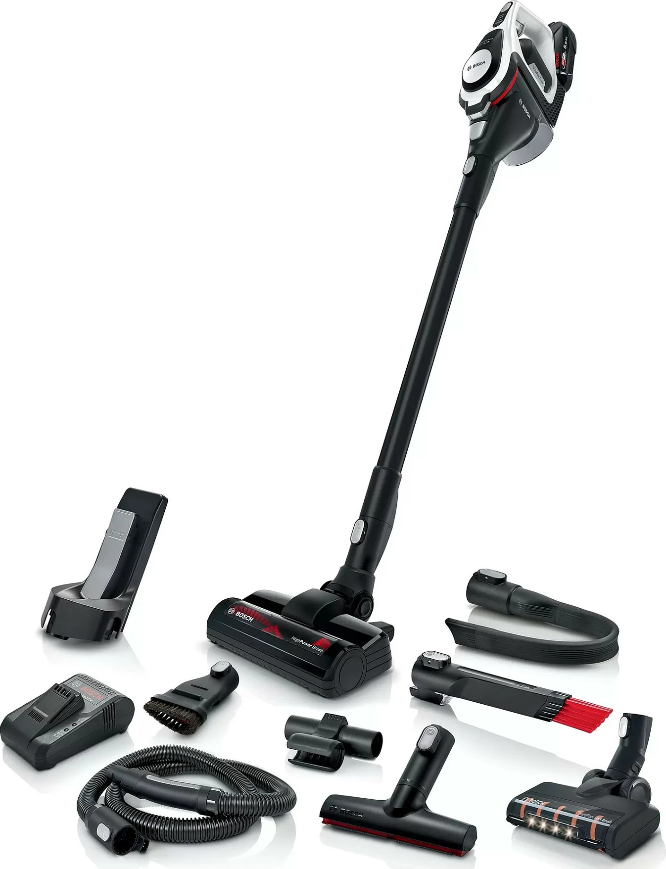 Fshesë me bateri Bosch BSS825ALL Serie 8, 2-në-1, me aksesorë, e zezë