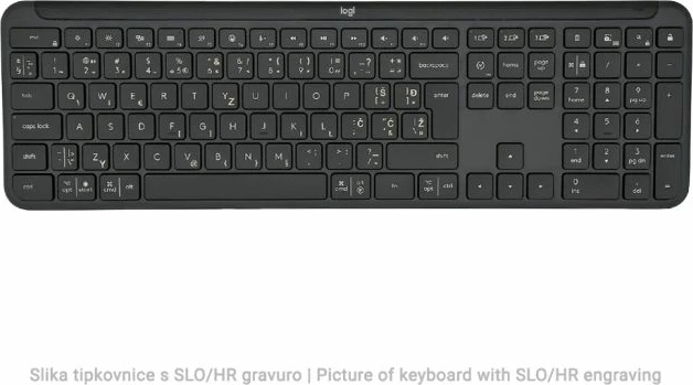 Set tastierë + Maus wireless Logitech Signature Slim Combo MK950, Logi Bolt/Bluetooth, full-size me numpad, Graphite