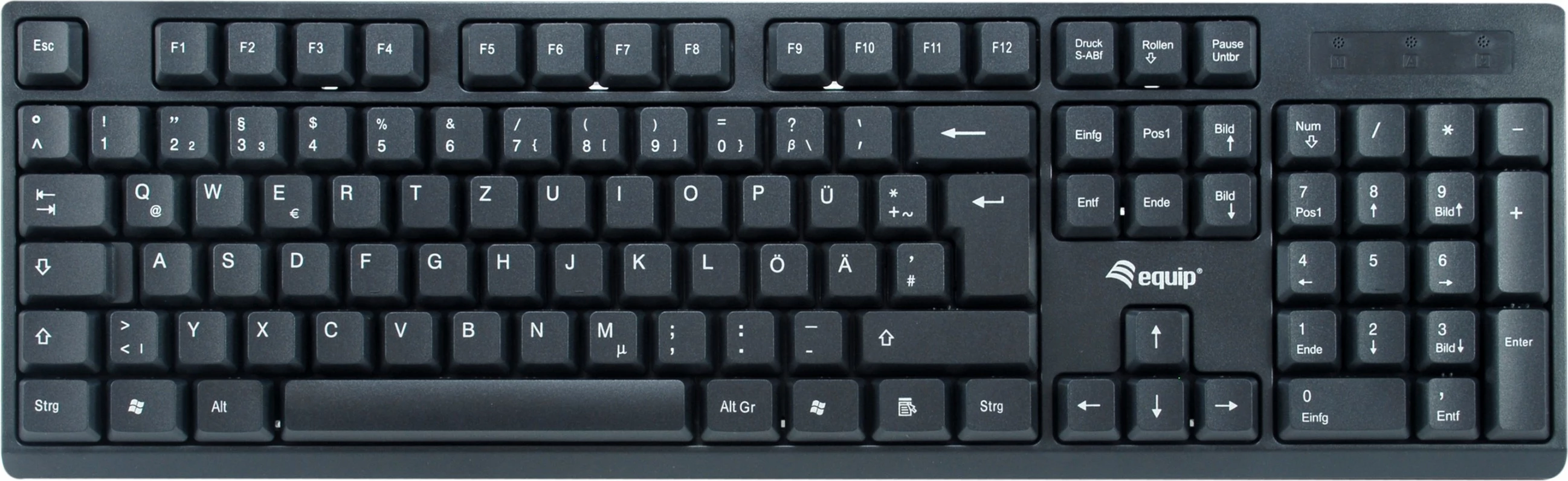 Set tastierë + maus wireless Equip, QWERTZ, full-size, 2.4 GHz, e zezë