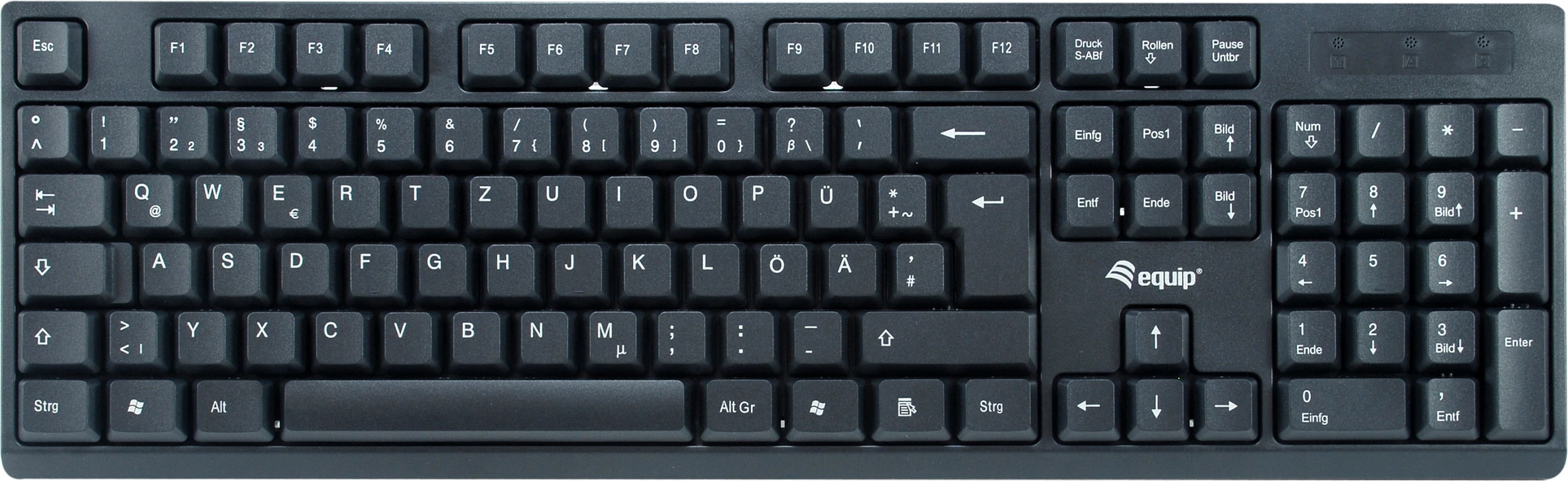 Set tastierë + maus wireless Equip, QWERTZ, full-size, 2.4 GHz, e zezë