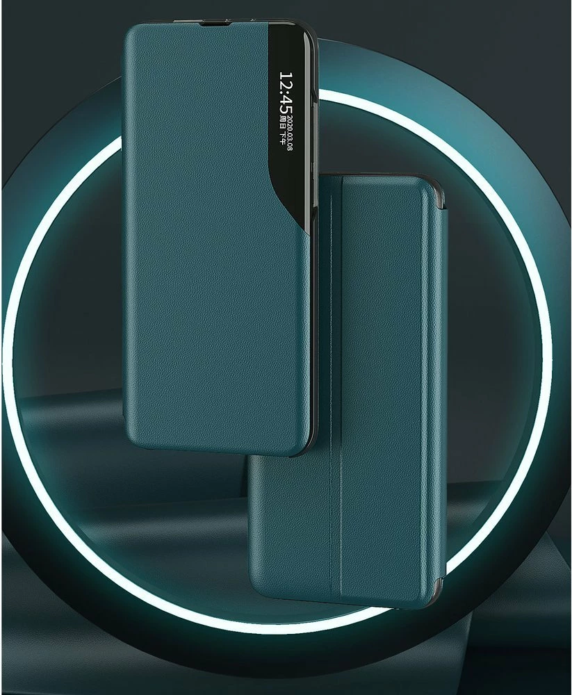 Mbështjellës Hurtel Eco Leather View Case për Xiaomi Poco F3 / Redmi K40 / K40 Pro / K40 Pro+, portokalli