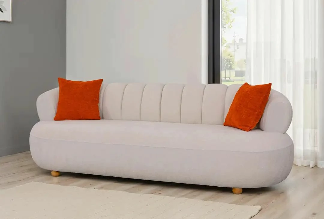 Divan treshe Atelier del Sofa, New Roma, i bardhë