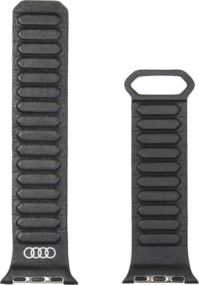 Rrip lëkure Audi me magnet për Apple Watch 40/41/42mm, i zi