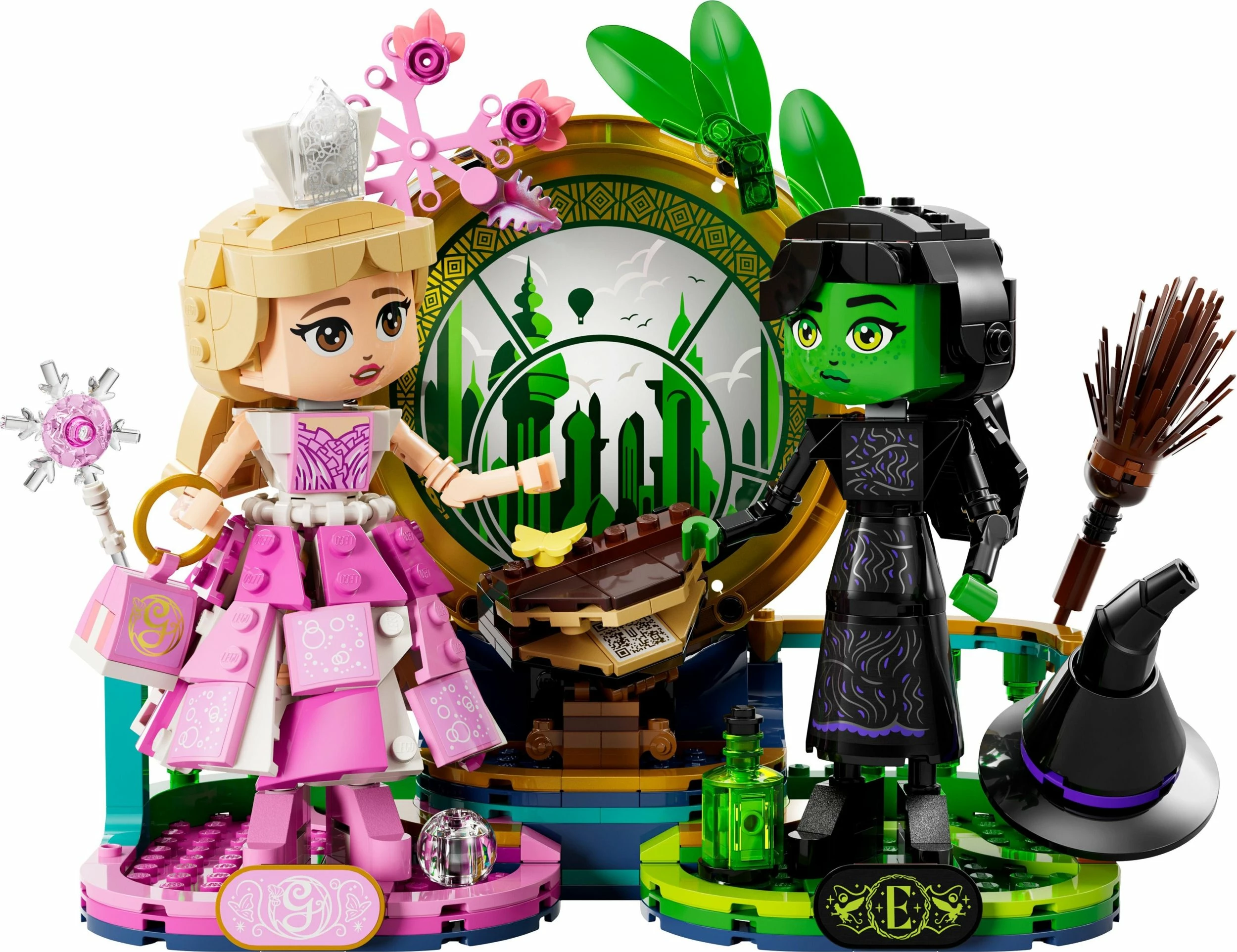 Set ndërtimi LEGO Wicked figurina Elphaba dhe Glinda 75682, 558 copë, 10+