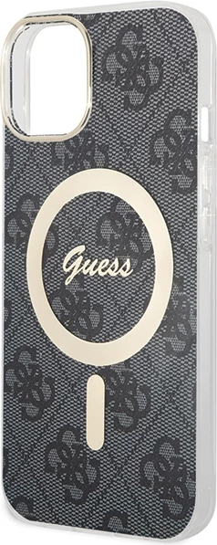 Mbështjellës Guess 4G MagSafe për iPhone 15, i zi