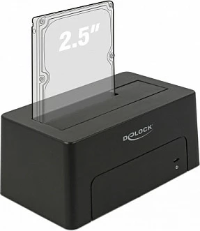 Docking station për HDD/SSD DeLOCK 63958, USB-C USB 3.2 Gen 2, SATA III, 2.5/3.5", e zezë
