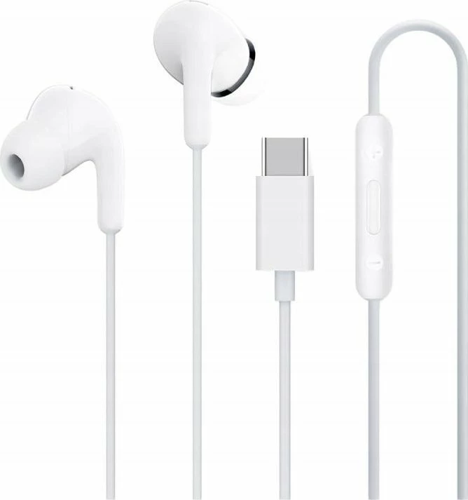 Kufje Xiaomi Type-C Earphones USB Type-C me mikrofon, IP54, kabllo 1.25 m, të bardha