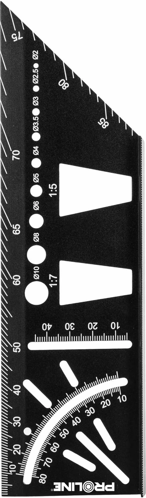 Këndore zdrukthtarie japoneze 3D PROLINE 21370, alumin, 0°–90°
